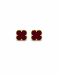 BOUCLES D’OREILLES CLOVER BORDEAUX