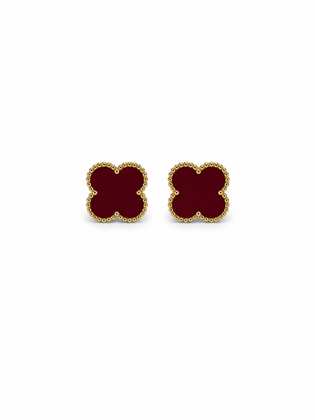 BOUCLES D’OREILLES CLOVER BORDEAUX