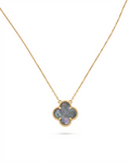 COLLIER CLOVER GRIS NACRÉ