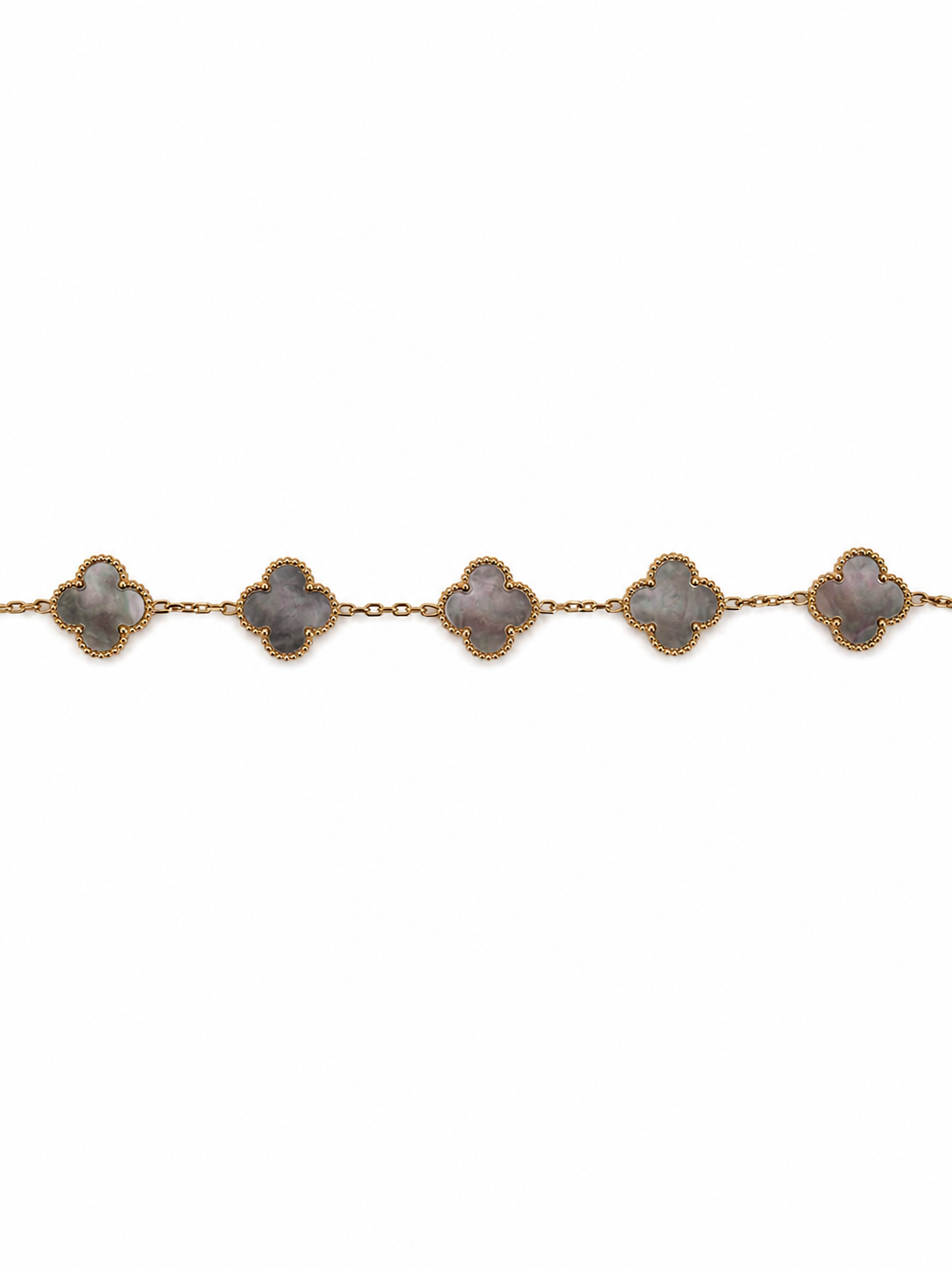 BRACELET CLOVER GRIS NACRÉ